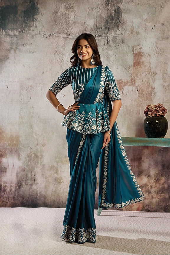 PARTY WEAR DESIGNER DRAPE SAREE 26602