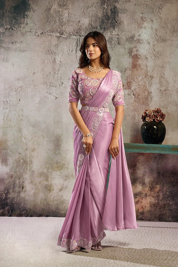 PARTY WEAR DESIGNER DRAPE SAREE 26610