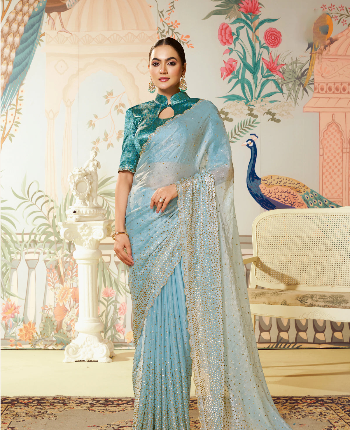 PARTY WEAR DESIGNER SAREE 44307