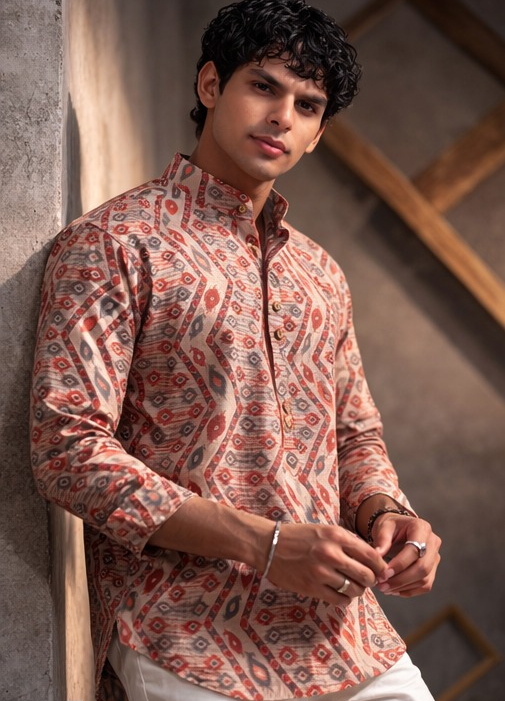 OUR NEW FESTIVE WEAR MEN's SHORT KURTA COLLECTIONS MK4763