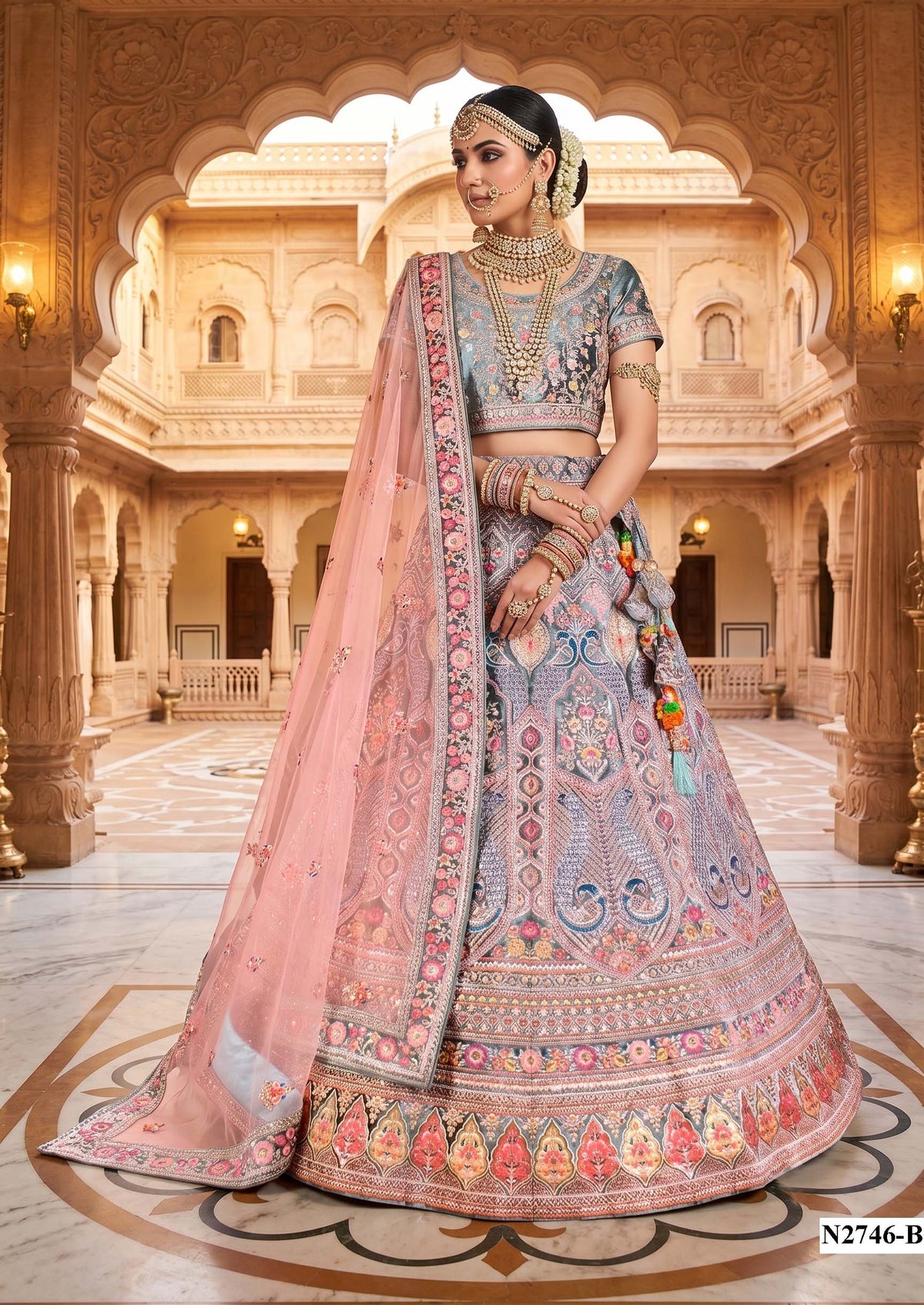 OUR NEW DESIGNER LEHENGA CHOLI COLLECTIONS N2746-B
