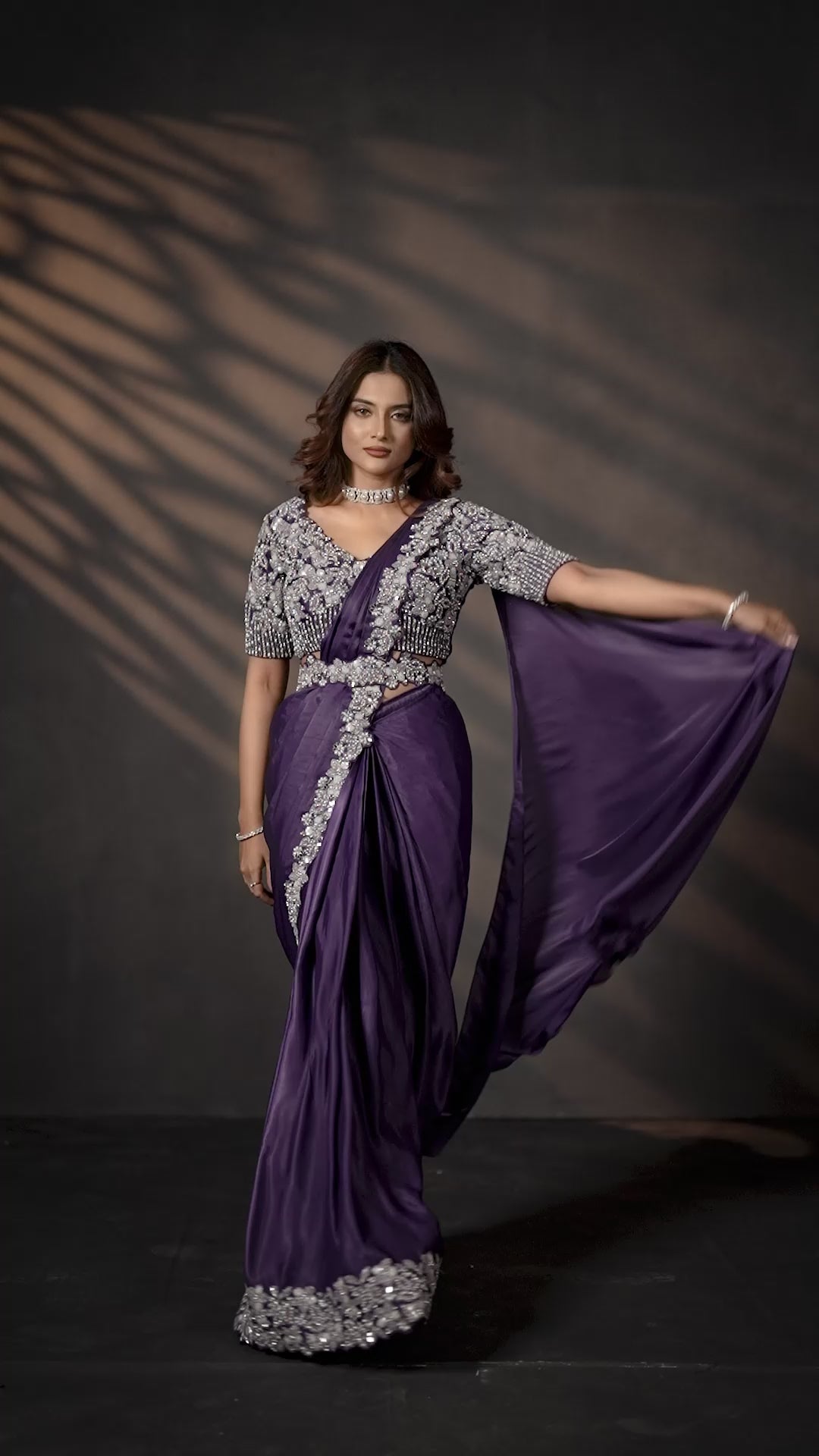 PARTY WEAR DESIGNER DRAPE SAREE COLLECTIONS 15916