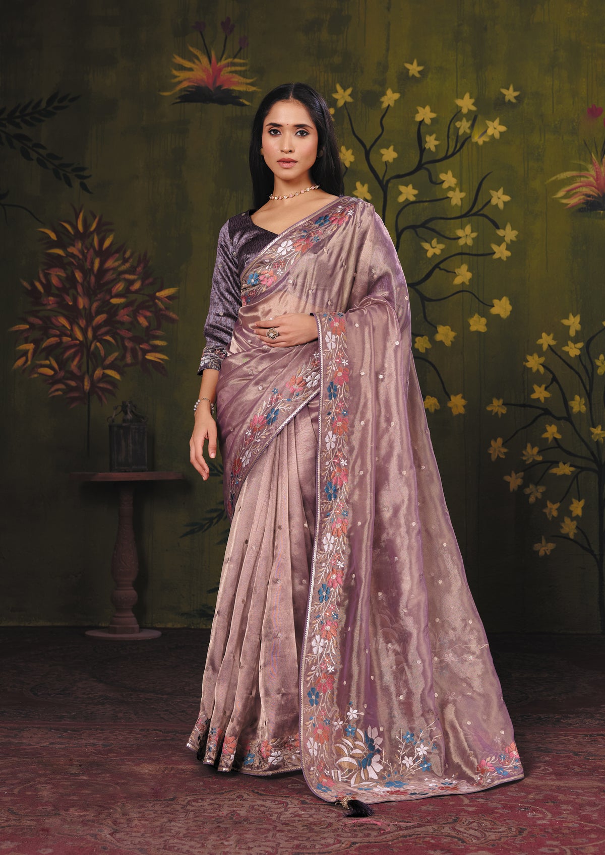 rooh-nazakat-zari-border-saree-full-view