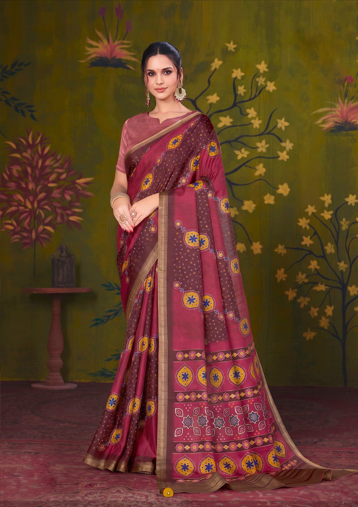rooh-riyaa-vibrant-party-saree-full-view

